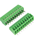 10 Pack 10Pin 2.54mm 0.1 Inch Pitch PCB Screw Terminal Block Connectors 150V 6A for 26 to 18 AWG Cable ABS Plastic Housing