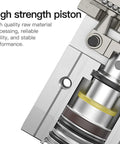 Close-up of high strength piston in Beefed-Up Heavy Duty Pneumatic Parallel Gripper Claw With Magnetic Jaw, highlighting quality materials.
