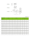 Top Notch C5 Precision Grade Ball Screw SFU2505 RM2505 Machined Ends For CNC Machines 1500mm dimensional drawing and specifications
