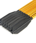 Close-up of 6.3 Inch Aluminum Crossbow Bolts with Plastic Vanes for 50-80 Lb Mini Pistol Crossbows, precision arrows in a row.