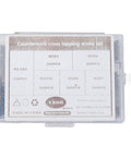 1200 Piece Woodworking Screws Kit M2 M5 Self Tapping Cross Countersunk Set Assorted Sizes shown in clear storage box