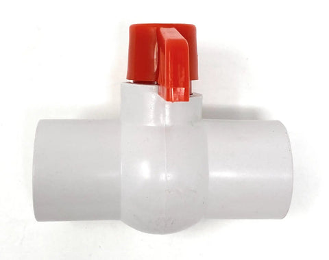 One Inch Pvc Ball Valve Socket Schedule 40 With Quarter Turn T Handle For Quick Flip Water Shut Off And Heavy Duty Inline Plumbing Connections That Slide Right On Without The Hassle