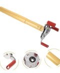 Slick Aluminum Smoke Sensor Removal Tool For Ceilings Universal Fire Alarm Disassembly Grip with red grips and durable aluminum handle.