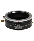 TLT ROKR Tilt Shift Lens Mount Adapter For Canon EF Lenses To Fujifilm X Series Mirrorless Cameras With 20mm Shift And 10 Degree Tilt Plus 360 Degree Rotation For Precise Control And Vintage Lens Life, black metal adapter front view