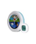 Moon 5-In-1 Day Night Educational Alarm Clock For Babies 0-3 Years with rabbit illustration and digital display