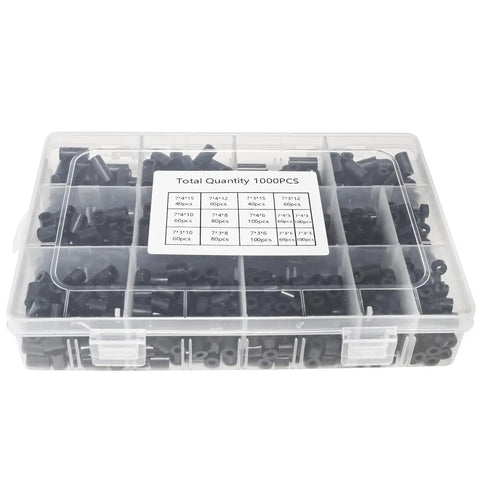 Nylon Outlet Spacer Kit For Electrical Sockets Round Unthreaded Spacers Compatible With M3 And M4 Screws Black Stabilizers