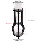 Kick Back And Sip Smooth Chills With This Sharp Cold Brew Drip Coffee Maker Crafted From A Borosilicate Pitcher And Real Wood Stand For Hassle Free Iced Coffee Runs That Come Out Fresh And Totally On Point Daily. Cold brew coffee maker with borosilicate pitcher and wood stand, dimensions 45cm by 19cm.