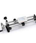 Manual Force Gauge Test Stand With Hand Wheel Operation 9.8 Inch Stroke, Compatible With ZMF Force Gauge, Includes Rock Solid Mounting Plates 41x73 Mm And 40x90 Mm For Stable, Precise Readings., manual force gauge test stand with hand wheel and metal frame for tensile testing