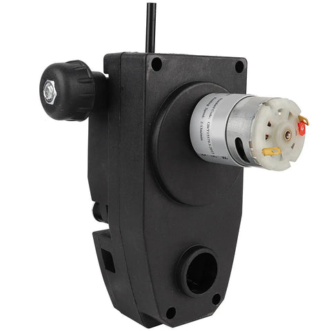 DIY Friendly Wire Feed Motor for Soldering and Flux Core Welding, DC 24V 10W Automatic Feeder with black casing, compact design.