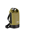 ExoDry 20L Dry Bag With Roll Top Closure, Waterproof Gear Carrier for kayaking, rafting, hiking and fishing, olive green side view