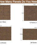 Top Shelf Acoustic Wall Panels Six Pack 24X24 Inch High Density Polyester Sound Dampening Boards dimensions layout guide.