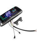 48 To 72 Volt Ebike LCD Display Speedometer With 6 Pin Connector For Electric Bikes Scooters And Trikes Optional Windshield Wide Voltage Range Durable Waterproof Screen Real Time Ride Data And Battery Status Readout, black LCD with wiring