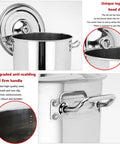 Heavy Duty Stainless Steel Electric Hot Water Boiler With Auto Keep Warm And Boil Dry Protection Designed As A Kitchen Workhorse For Piping Hot Soups And Buffets In Restaurants Offices 58 Liter Capacity showing unique lid design and firm handle.