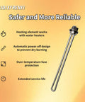Heavy Duty 4500 Watt 240 Volt Screw In Water Heater Heating Element with auto power-off for safety features.