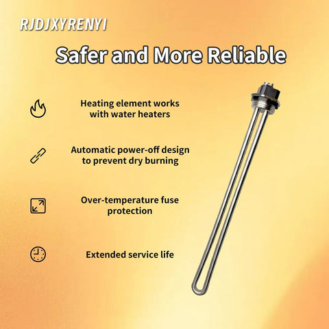 Heavy Duty 4500 Watt 240 Volt Screw In Water Heater Heating Element with auto power-off for safety features.