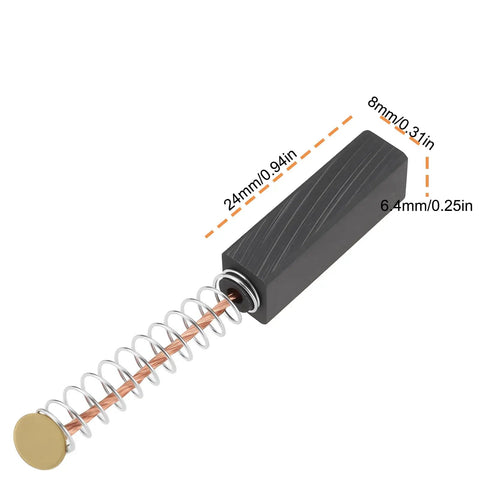 2 Pairs Carbon Brushes For Power Tool Motor 24x8x6.4mm Easy Swap Direct Replacement For TE 17 Model with spring loaded design