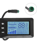 Weatherproof 5 Pin LCD Display for Electric Bikes, Waterproof Bike Dashboard for 22.2mm Handlebars, connector detail