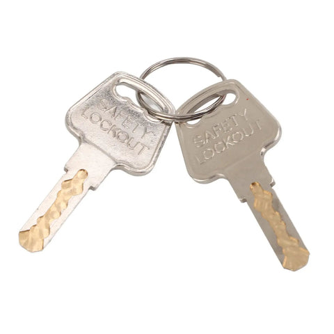 Solid as a Rock Electrical Plug Lockout Device for Industrial Tagout Safety Blocks keys for secure locking, preventing unauthorized access.