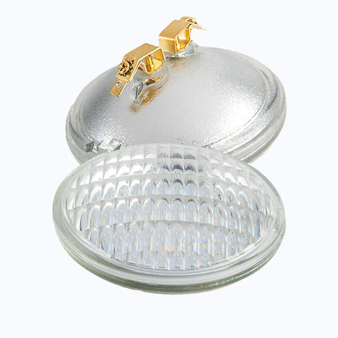 PAR36 LED Landscape Bulb 12V 12W 1280LM 6000K Water Resistant Flood Light showing front glass lens and metallic back