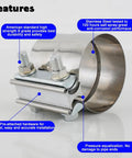 2 Inch Exhaust Clamp Lap Joint Band Clamp Stainless Steel For Clamping 2 Inch OD To 2 Inch ID Pipes 2 Pack T304 Stainless Reducer
