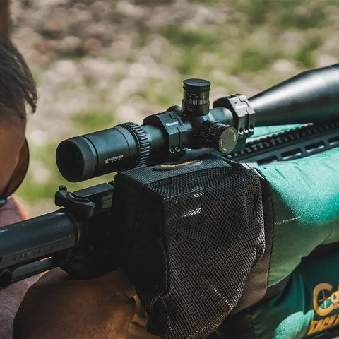 Picatinny Rail Cantilever Scope Mount With Integrated Anti Cant Indicator in use on rifle, showing leveling and gunsmithing features.