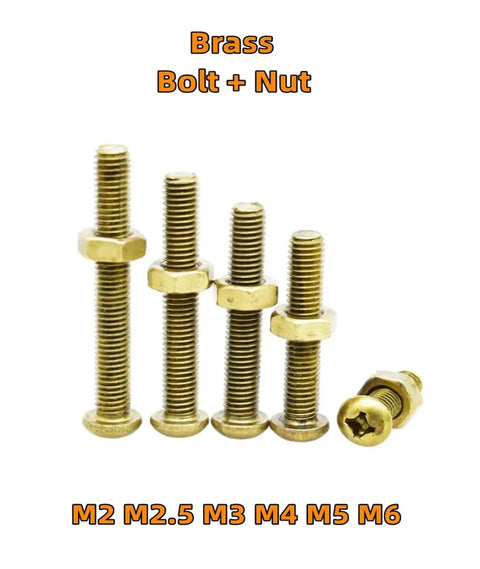 Top Shelf Brass Pan Head Hex Nut Combination Kit With Assorted Metric Cross Recess Machine Screws For Quick Fixes And Professional Vehicle Gear Mods with M2 M2.5 M3 M4 M5 M6 bolts.