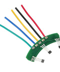 Must Have Ebike Hall Sensor 120 Degree 43F PCB Cable Replacement Part For Sine Wave Motors In 3 Wheel Electric Scooters Includes Board And Wire For Easy Install Green with colored wires
