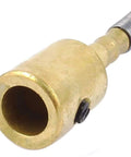 Close-up of 2 Pack 99cm Metal Flexible Inner Shaft Cable end for Bench Grinder and Drill Press Rotary Motors, brass connector detail.