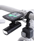 Out Front Bike Mount For Garmin And More Multi Position Extension Holder For 25 Point 4 Mm And 31 Point 8 Mm Handlebars Fits Wahoo Bryton iGPSPORT XOSS CooSpo Computers GoPro And Lights Tool Free Setup With 3 Mounting Bases on bike handlebars