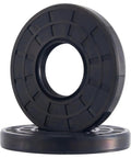 30x52x6mm Nitrile Rubber Double Lip Spring Loaded Oil Seal 2 Pack For Motors And Machinery Garage Grade Pro Built Leakproof Seal Smooth Rotation Durable And Easy Install, black seal front view