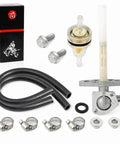 8Mm Gas Tank Fuel Valve Petcock Kit 16950 KT0 831 16950 KCY 671 XR600R with clamps, oil pipes, filter