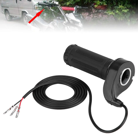 Seven Eighths Inch Full Twist Throttle For E Bikes And Electric Scooters Universal Three Wire Speed Control Accelerator Handle Grip For 24V 36V 48V 72V Bicycles Pocket Bikes Mini Chopper And Go Karts