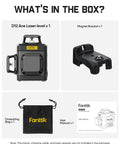 D12 Ace Laser Level With 3x360 Degree Lines 16 Lines Self Leveling For Construction Projects Pro Grade Laser Alignment Tool For Quick Leveling And Plumb package contents: laser level, magnet bracket, drawstring bag, manual