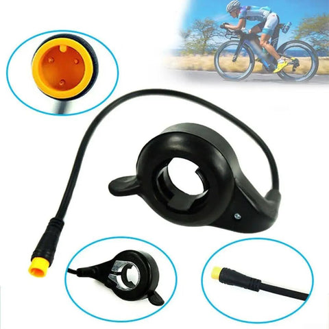 Thumb Throttle For Electric Ebikes And Scooters 3 Pin Waterproof Right Side Handlebar Accelerator With Finger Control