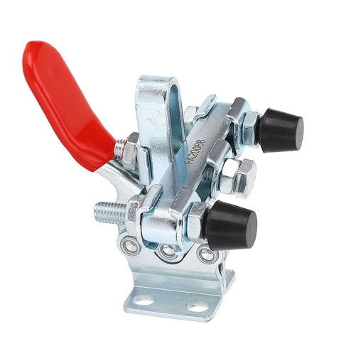 Heavy Duty Quick Release Toggle Clamp For Woodworking Jigs And Fixtures, Horizontal Clamp For Welding, Drill Press And Crosscut Sled, Red Handle