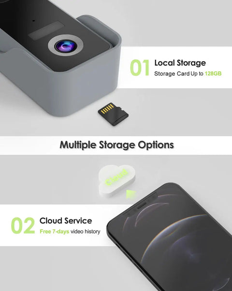 2K HD Wireless Doorbell Camera With Chime And Voice Changer Motion Detector Night Vision 2 Way Audio Anti Theft Device Rechargeable Battery Smooth 2.4G WiFi Connection SD Or Cloud Storage No Subscription Plug And Play Easy Install
