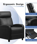 Massage Recliner Chair For Your Living Room Adjustable PU Leather With Footrest Ergonomic Home Theater Seating