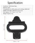 Ride Ready Adjustable Stainless Steel Cleat Plates With Secure Fit Locking System For Mountain, Road, And Commuter Cyclists specifications