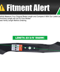 46 Inch Mower Blades Replacement For Enduro XT1 46 LT46 LX46 LTX1045 LTX1046 XT2 46 Zero Turn Mowers With 6 Point Star Mounting Pattern