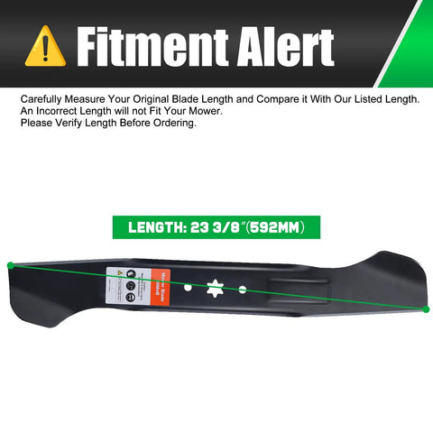 46 Inch Mower Blades Replacement For Enduro XT1 46 LT46 LX46 LTX1045 LTX1046 XT2 46 Zero Turn Mowers With 6 Point Star Mounting Pattern