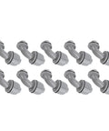 Pack Of 10 Heavy Duty 1 Inch Npt Liquid Tight Connectors 90 Degree Electrical Conduit Fittings in gray nylon design.