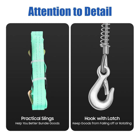 Shop Certified Electric Hoist With Wireless Remote And Twelve Meter Steel Rope 600kg Motorized Winch practical slings and hook with latch