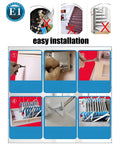 Step-by-step installation guide for Hella Durable Telescopic Hinged Ladder Kit With Foldable Aluminum Frame 3M Height.
