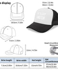 All Day Comfort Mens Breathable Golf Trucker Hat With Front Artwork Adjustable Buckle Cap size display chart
