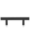 Front view of a 30 Pack 5 Inch Square Cabinet Pulls Matte Black Stainless Steel Kitchen Drawer Pull with 3 Inch Center To Center Hole Spacing.