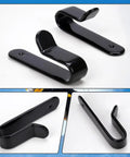 Heavy Duty Snowboard Wall Mount Clips With Rubber Dipped Body For Scratch Protection, Angled Design For Easy On And Off
