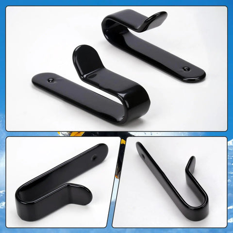 Heavy Duty Snowboard Wall Mount Clips With Rubber Dipped Body For Scratch Protection, Angled Design For Easy On And Off
