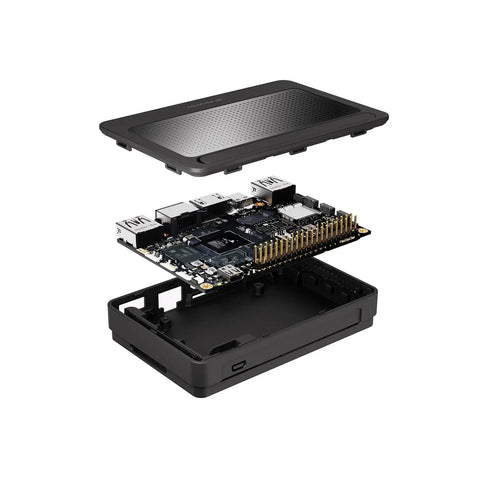 Exploded view of Dope Metal DIY Case2 In Piano Black For All VIMs Single Board Computer, Stainless Steel Shell With PVD Finish, Ultra Lightweight 47g