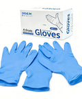 Badass Heavy Duty Nitrile Gloves Box Of Two Hundred Powder Free Latex Free Textured Grip Nine Point Five Inches Long on display