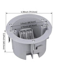 Old Work Round Electrical Box 18 Cu In One Gang Device Box for pendant lights ceiling fans and switches ETL listed gray pack of 6